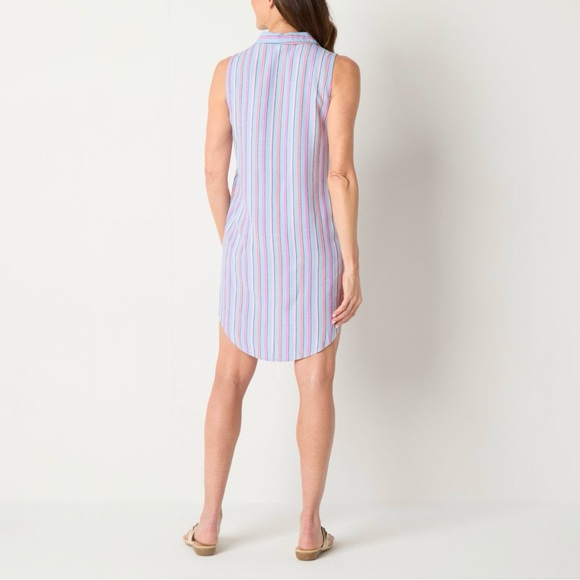 St. John’s Bay Sleeveless Shift Dress - Picture 3 of 8